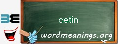 WordMeaning blackboard for cetin